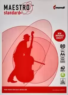 Фото товара Бумага А4 MAESTRO Standard+ 80 г/м², 500 листов, белая, класс C+ (Словакия), офисная бумага для печати и копирования