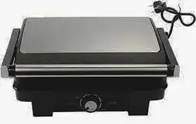 Фото товара Гриль-барбекю электрический Grunhelm G1800 мощность 1800 Вт (антипригарное покрытие, рифленая поверхность, панели нагреваются до 210 градусов)