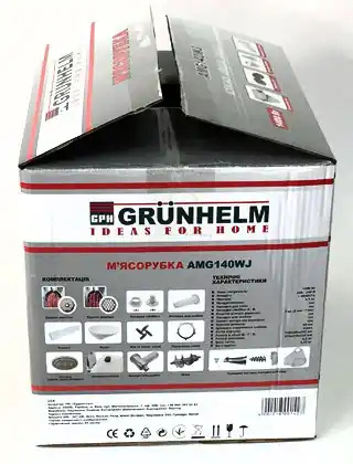 Мясорубка электрическая GRUNHELM AMG140WJ, белая, 1400W - изображение 3