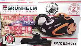 Фото товара Пылесос GRUNHELM GVC82170, черный с оранжевым, 1800W