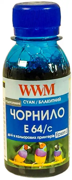 Чорнило E64/C Cyan WWM 100 г, для Epson - зображення 1