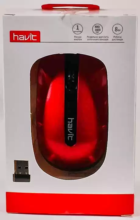 Миша HV-MS989GT Havit безпровідна, червона - зображення 3