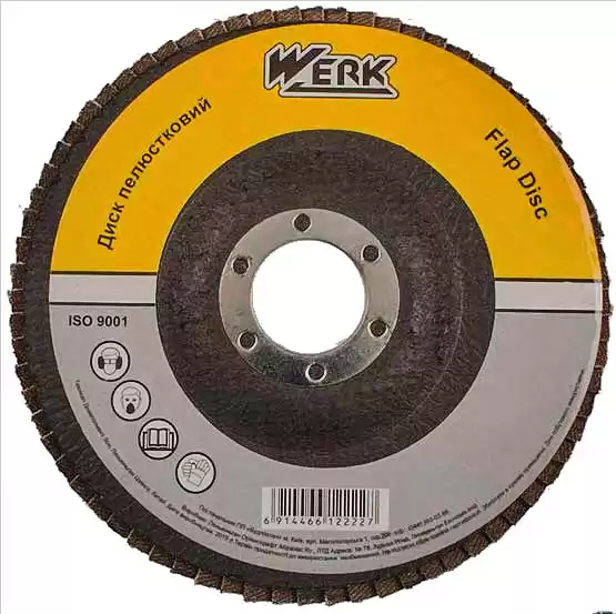 Диск пелюстковий плоский 125х22,2 зернистість А60, Т27 WERK (WE107073/5431703) - зображення 1