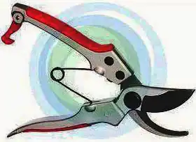 Фото товара Секатор садовый кованый, лезвие SK 5 с тефлоновым покрытием и алюминевыми ручками 200мм Сталь PROFI