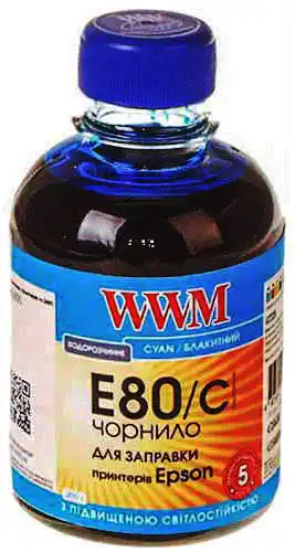 Чорнило WWM E80 Cyan 200 г для Epson L800 - зображення 1