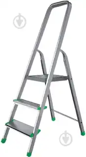 Фото товара Лестница раскладная алюминиевая ITOSS 913 3 ступеньки, рабочая высота 2,7м, длина 1,3м, высота площадки 0,6м, вес 3,2кг