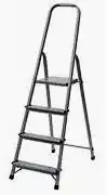Фото товара Лестница раскладная алюминиевая ITOSS 914 4 ступеньки, рабочая высота 2,9м, длина 1,52м, высота площадки 0,81м, вес 3,7кг