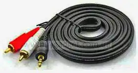 Фото товара Кабель Audio 3.5 мм Male to 2xRCA Male 1,8м ATcom