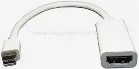 Фото товара Кабель mini DisplayPort Male на HDMI Female, 10 см, белый