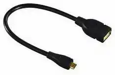 Фото товара Переходник OTG micro USB male на USB 2.0 Female, черный