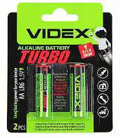 Фото товара Батарейка AA LR6, Videx TURBO Alkaline, 1,5 V, щелочная, аналоги: R6, UM3, 15, 15A, MN1500