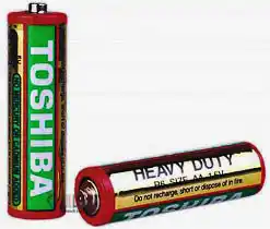 Фото товара Батарейка AA R6P, Toshiba, 1,5 V, солевая, уп. 40/1, аналоги: R6, UM3, 15D, 15S