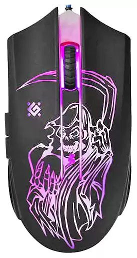 Миша дротова ігрова Defender Ghost GM-190L, USB, чорна, для компʼютера та ноутбука - зображення 1