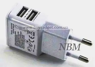 Зарядний пристрій 220V на USB, 5V 2.1, OEM - зображення 1