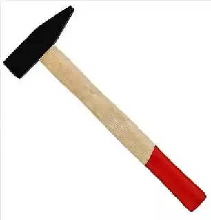 Фото товара Молоток слесарный квадратный боек, деревянная ручка 100 г. Сталь