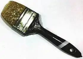 Фото товара Кисточка 2.5"для окрашивания тип" Английский "натуральный ворс Сталь