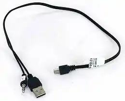 Фото товара Кабель mini USB на USB Male + Jack 3.5 mm, 46 см