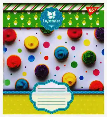 Тетрадь 24л. клетка цветная YES, школьная CUPCAKES - изображение 1