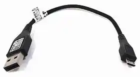 Фото товара Кабель micro USB male на USB 2.0 male 2.4А, 20 см черный, оригинал Nokia