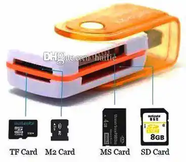 Картридери USB All in 1 SD, MMC, TF, ProDuo, M2 colormix blister - зображення 1