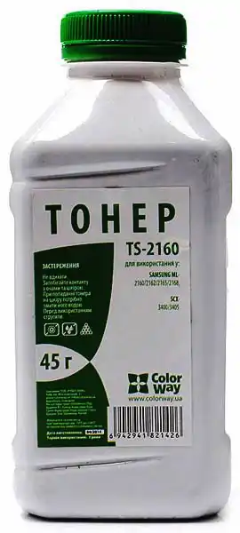 Тонер Samsung ML2160, 2165, SCX3400,3405, ColorWay 45 g, для заправки лазерних принтерів - зображення 1