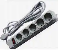 Фото товара Сетевой удлинитель Maxxter SPM5-G-6G 220 В с фильтром на 5 розеток, длина кабеля 1,8 м