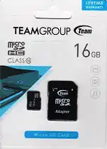 Фото товара Карта памяти 16 Gb class 10, TEAM GROUP, microSDHC+SD