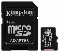 Фото товара Карта памяти 128Gb class 10, Kingston, microSDHC+SD