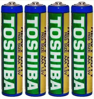 Фото товара Батарейка AAA LR03, Toshiba, 1,5 V, щелочная, уп. 6/1, аналоги: R03, UM4, 24A