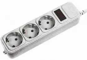 Фото товара Сетевой удлинитель Maxxter SPM3-G-6G 220 вольт с фильтром, 3 розетки, длина кабеля 1,8 м