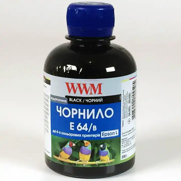 Чорнило E64/B Black WWM 200 г, для Epson - зображення 1