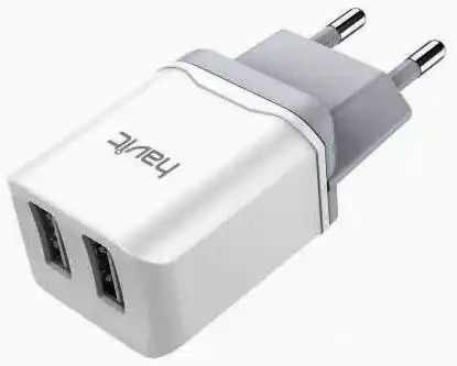 Зарядний пристрій HV-H140 220v на USB, 5V 2A, білий - зображення 1
