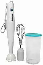 Фото товара Блендер GRUNHELM EBS-300P белого цвета, позволяет легко и быстро измельчить продукты за считанные секунды, 300W