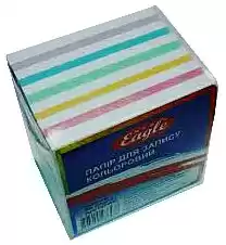 Фото товара Блок бумаги для записей, клееный, 85*85 mm, 400 листов, цветной