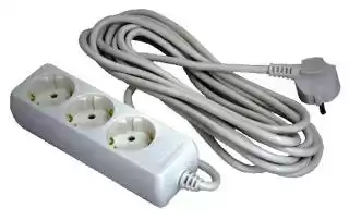 Фото товара Сетевой удлинитель Grunhelm G3W3M 220 вольт на 3 розетки, длина кабеля 3 м