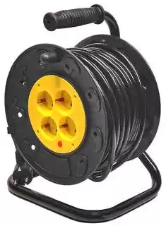 Фото товара Сетевой удлинитель Grunhelm RL1G20M 220 вольт на катушке на 4 розетки, длина кабеля 20м