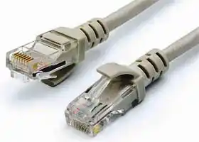 Фото товара Кабель Патч-корд 10 м серый, ATcom UTP RJ45 Cat. 5e, для создания компьютерной сети и подключения интернета к компьютеру, ноутбуку или телевизору