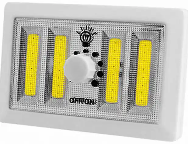Підсвітка у вигляді вимикача F028-4COB, dimmer, магніт, липучки, 4*AAA - зображення 1