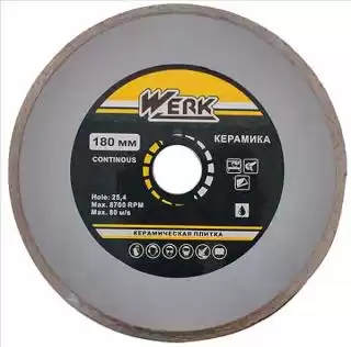 Фото товара Алмазный диск Werk Ceramics 1A1R WE110122 (180x5x25.4 мм)