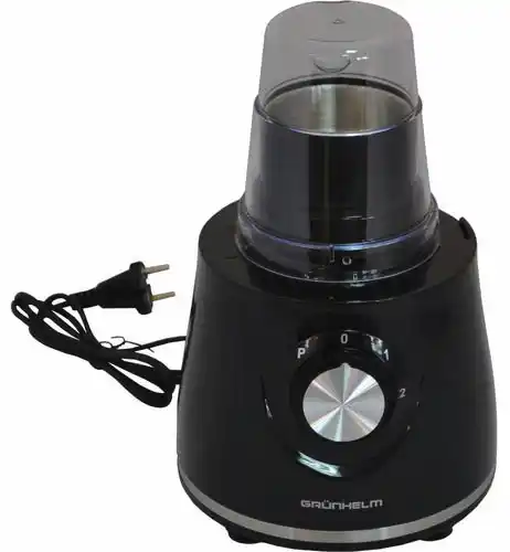 Мульти-блендер Grunhelm GFP-854JBE, мощность 850 Вт, 2 скорости,  4 диска, насадка для теста, чаша 1,2 л, объем мельнички 0,4 л, чаша блендера 1,75 л - изображение 4