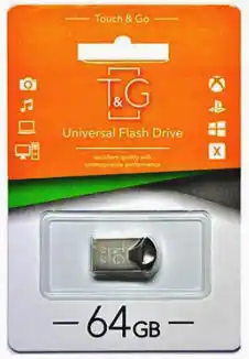 Флешка 64 Гб T&G 113 Metal USB 2.0 сіра - зображення 1