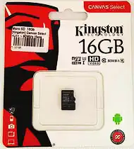 Фото товара Карта памяти 16Gb class 10, Kingston, microSD