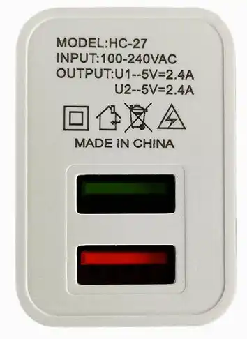 Зарядний пристрій iEnergy HC-27, 2xUSB, 2,4A + Cable Lighting - зображення 3