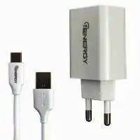 Зарядний пристрій iEnergy HC-27, 2xUSB, 2,4A + Cable Type-C - зображення 1