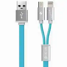 Кабелі USB Konfulon S56, 2in1, Micro+iPhone - зображення 1