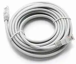 Фото товара Кабель Патч-корд 50 м серый, ATcom UTP, RJ45, Cat. 5e, для создания компьютерной сети и подключения интернета к компьютеру, ноутбуку или телевизору