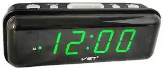 Фото товара Часы VST-738 настольные 220 В /будильник/ Черный корпус/ Красные цифры