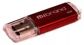 Флешка 16 Гб Mibrand Grizzly USB 2.0 червона - зображення 1