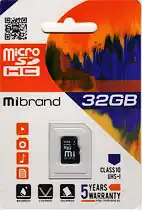 Фото товара Карта памяти 32Gb class 10, Mibrand, microSDHC UHS-1