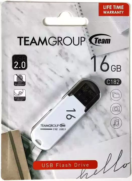 Флешка 16 Гб Team Group С182 USB 2.0 біла - зображення 1